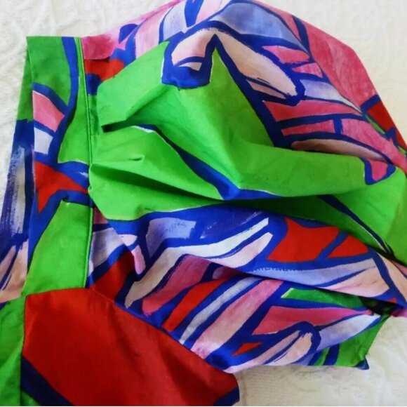 FARM Rio Tropical Bunch Crop Top Multicolored Puff Sleeves Womens Size Small - Picture 6 of 10